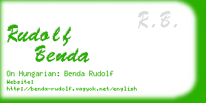 rudolf benda business card